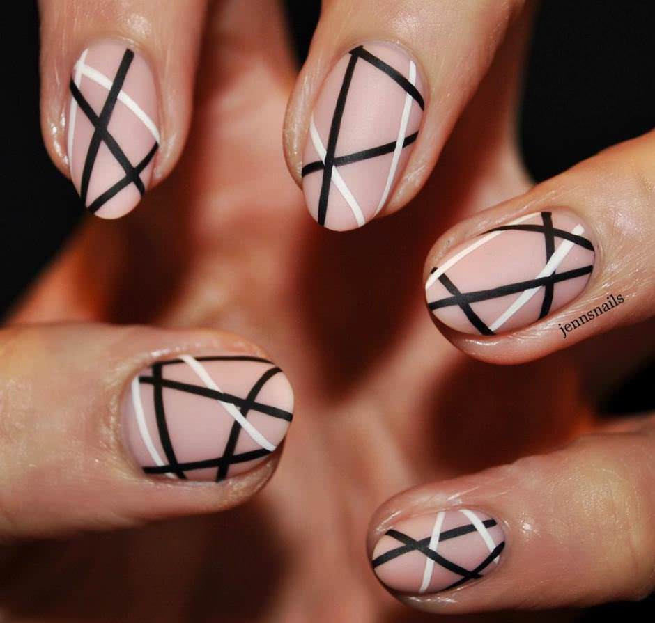 Tendenza unghie Autunno 2018 nail art geometriche