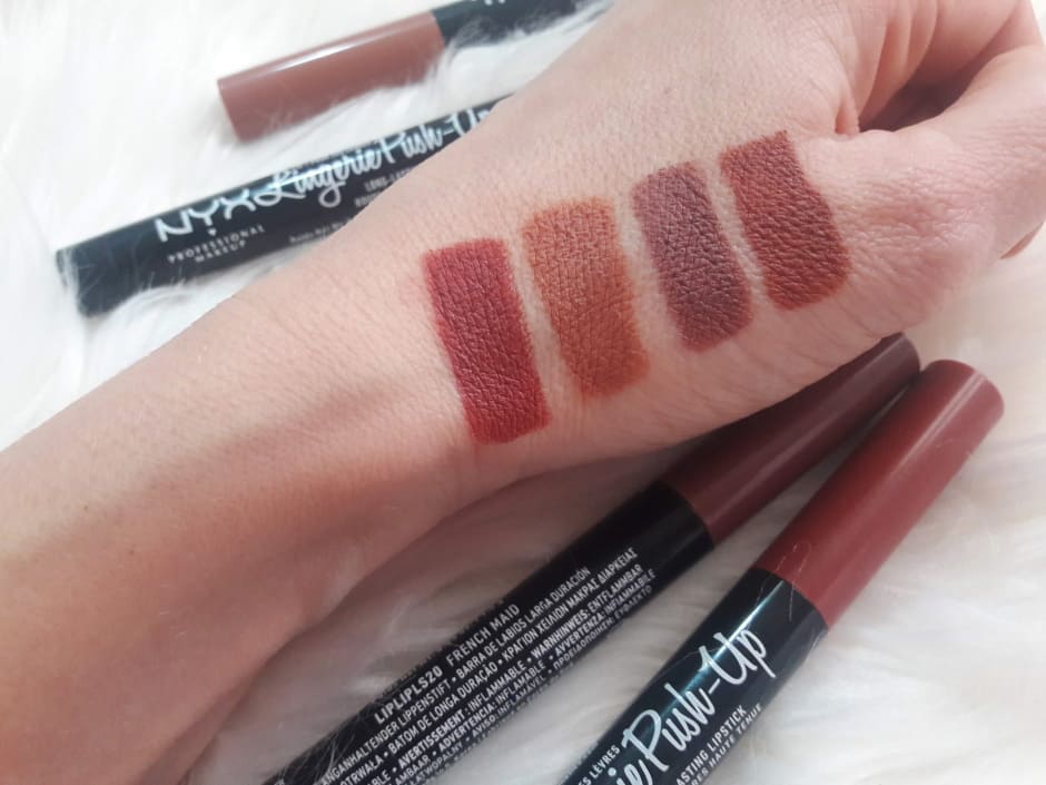 Matite rossetto Lingerie Push-Up NYX swatch