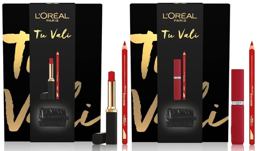 Pochette L'Oréal trucco labbra Natale 2023