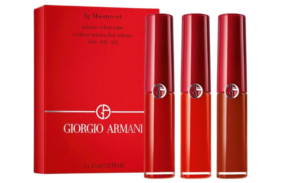 Giorgio Armani set regalo trucco labbra Natale 2023 