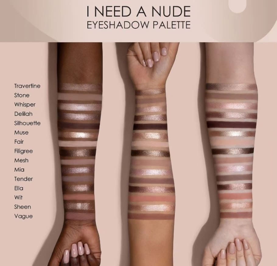 I Need A Nude Palette swatches