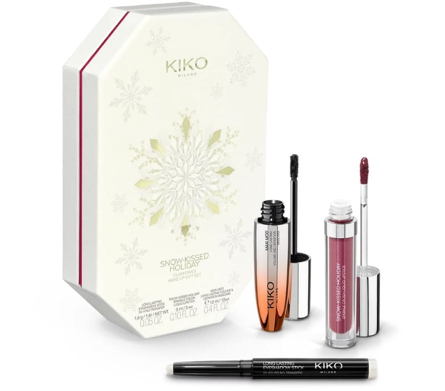 Kiko Natale 2025 set trucco occhi e labbra